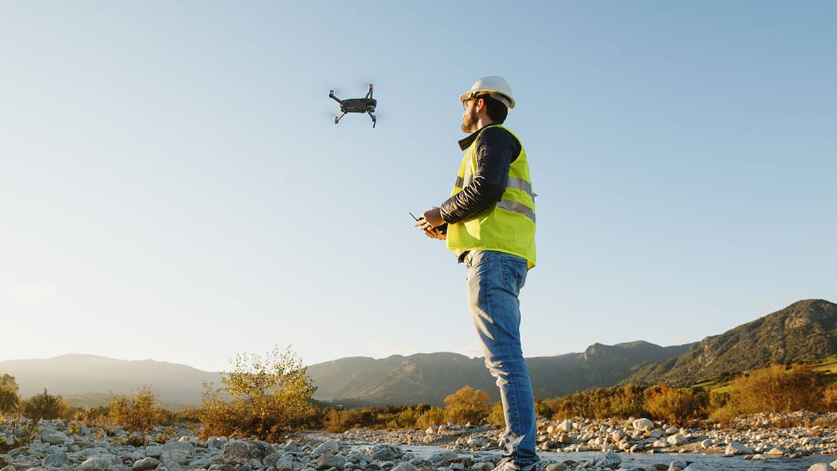 Surveyor with drone