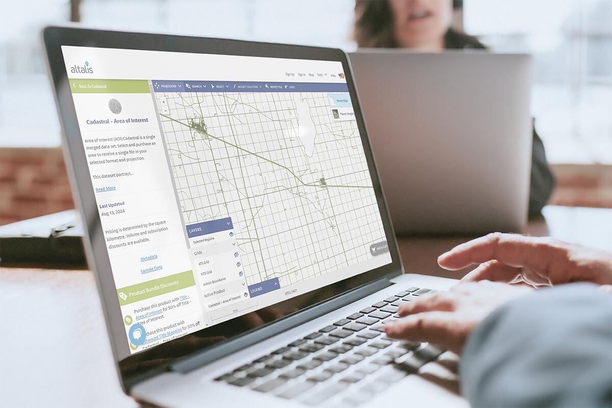 Laptop with map