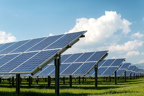 Field of solar panels