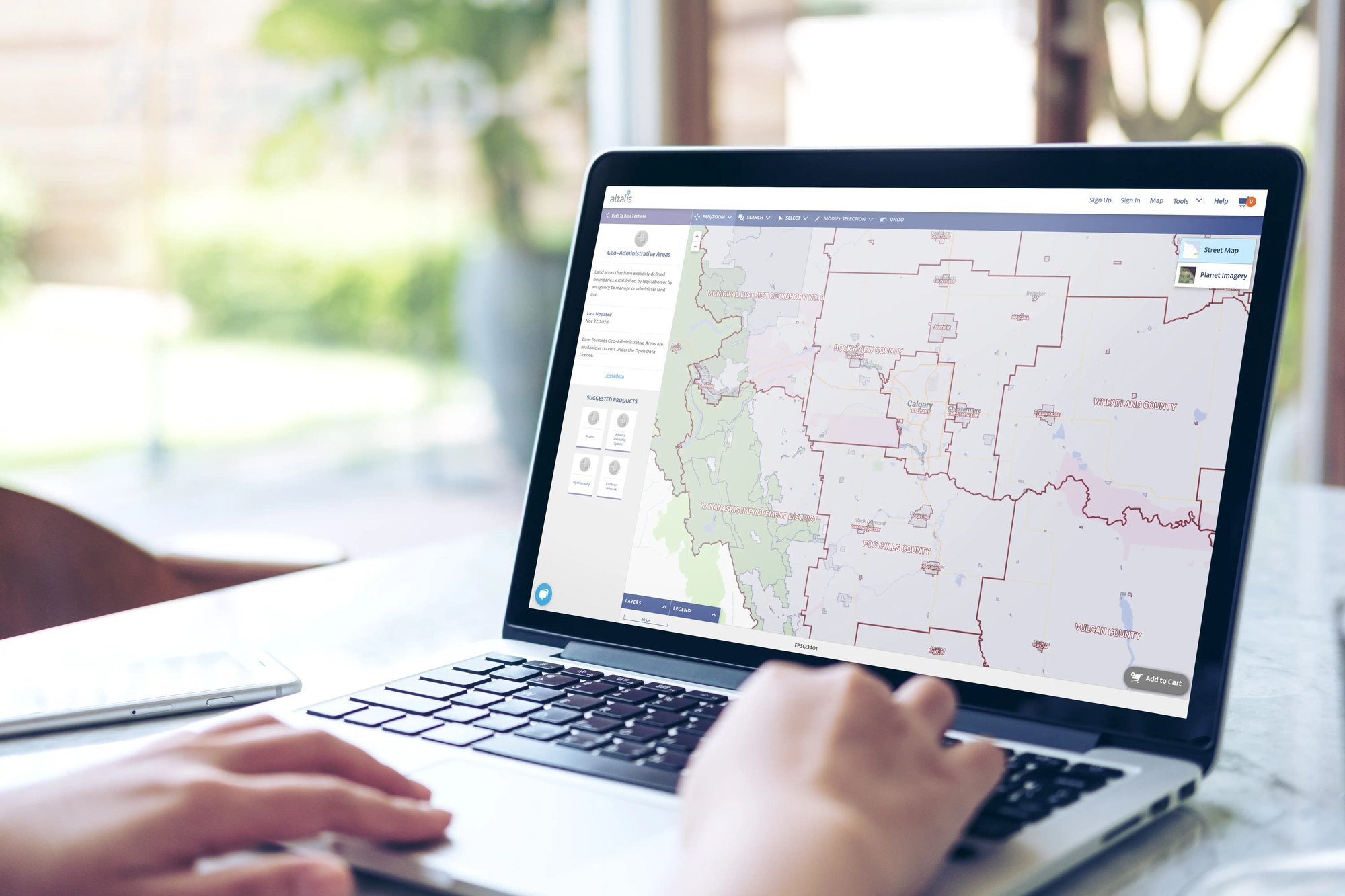 geo admin mockup