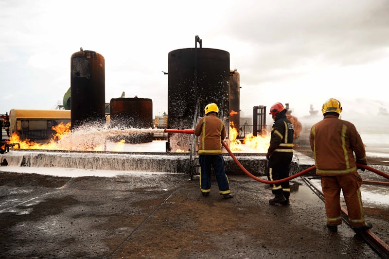 firemen training oil and gas industry